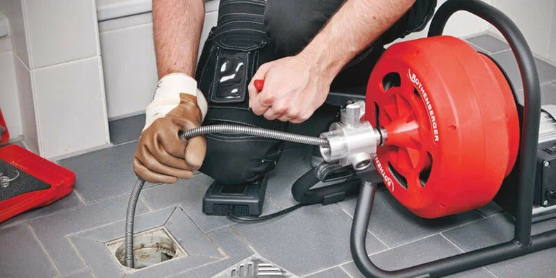Drain cleaning service in Peachtree Corners, Georgia using professional plumbing equipment