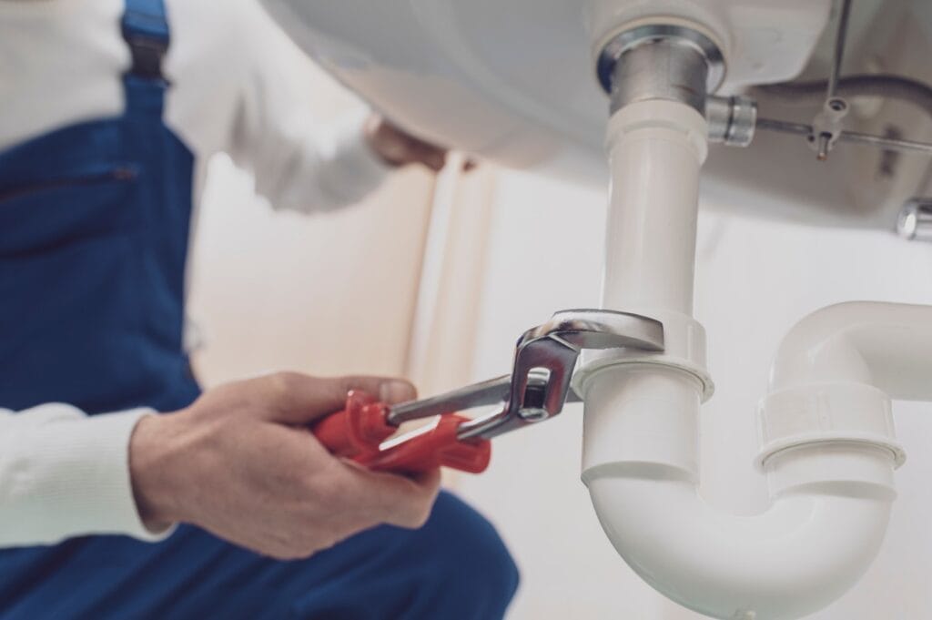Under sink drain pipe repair service in Peachtree Corners, Georgia